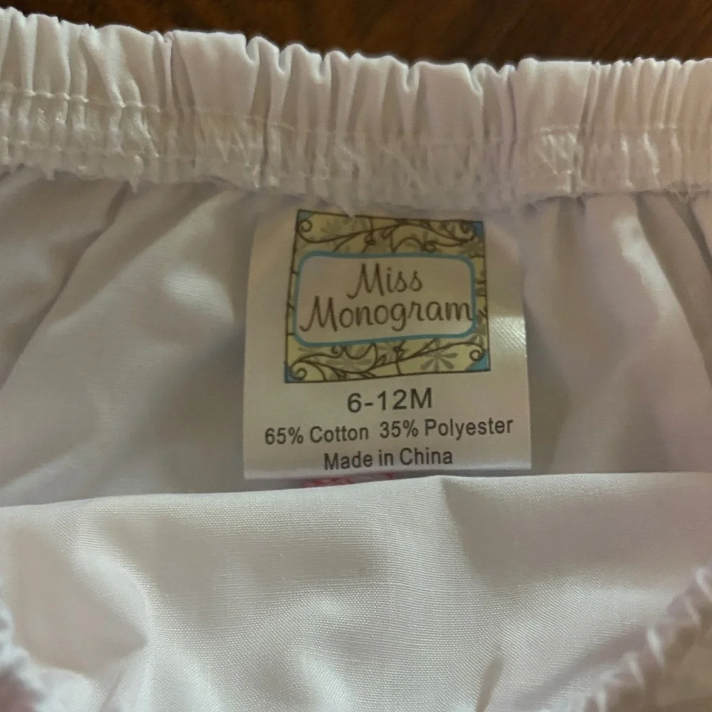 Charming White Floral Embroidered Diaper Cover